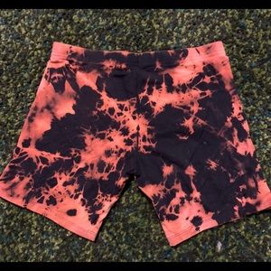 Bleach Tie Dye Biker Shorts